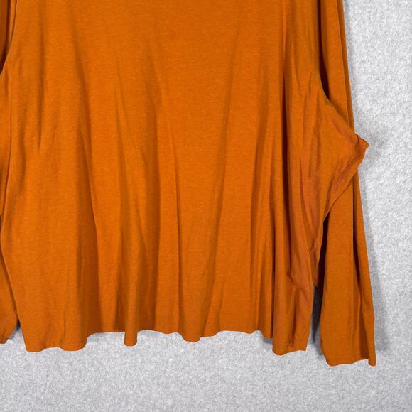 Ana Top 4X Mustard Jersey Knit Stretch Cotton Modal Basic Minimal Soft Everyday - Picture 3 of 8